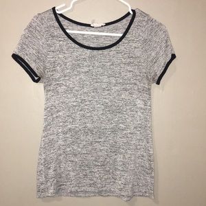 Gray shirt with black trim